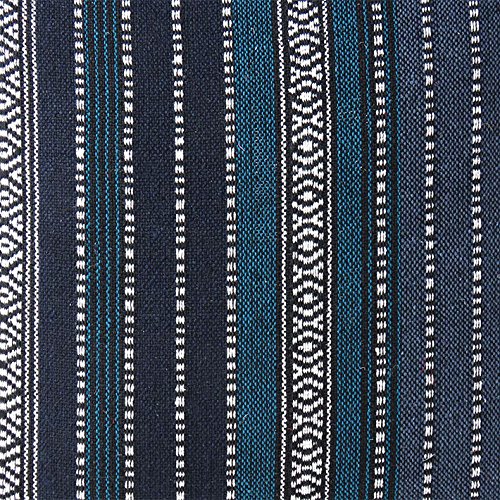 Eyes of India Navy Blue Black Striped Dhurrie Decorative Pillow