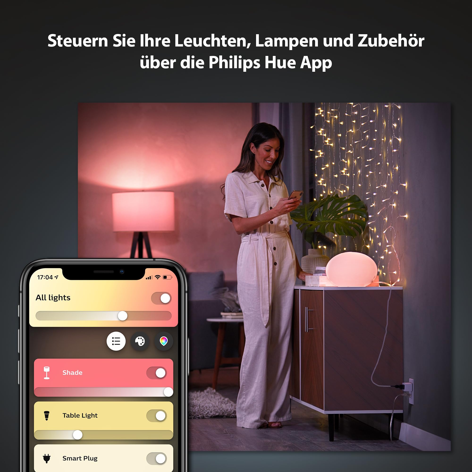 Philips Hue Smart Plug weiß, smarte Steckdose, kompatibel mit Amazon Alexa (Echo, Echo Dot), 3-er Pack 4