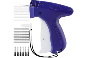 BUSHIBU Stitch Gun for Clothes, Price Tagging Gun for Clothing, Micro Fabric Quick Clothing Fixer with 10 Needles & 1000 Pcs Barb Fasteners for Retail Garment Label(Dark Blue)