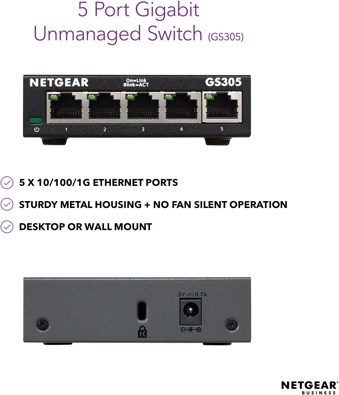 Desktop Housing With Integrated Ethernet Cable Management Netgear 8 Port Gigabit Ethernet Unmanaged Switch And Fanless Design For Quiet Operation Gs908 Electronics Computers Accessories