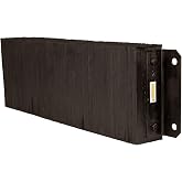 Rubber Dock Bumper, 36" x 12" x 4.5", 3/4" Mounting Holes, Guardian | For loading bays and shipping docks, laminated construction, steel mounting bracket, accident reduction, truck protection