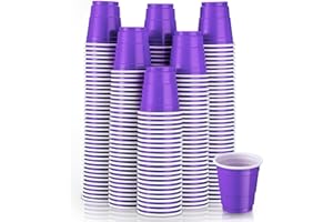 Yetene 200 Pcs Christmas 2 oz Plastic Shot Cups Mini Disposable Shot Tasting Cups for Wine Whiskey Food Christmas Party Drinking Beer Taste Supplies(Purple)