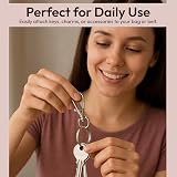 Juliyeh 100Pcs Swivel Lobster Clasps Key Ring Hoops Kit Silver view 6