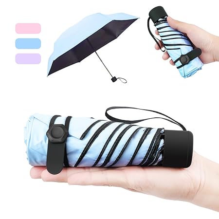 NASUM Regenschirm Mini, Taschenschirm, mehrere Schirmständer stärker, leicht klein und kompakt windsicher. Schirm für Reisen 
