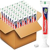 HOFASON 50 Tubes Bulk Travel Size Toothpaste 0.35oz, Mini Small Travel Toothpaste 0.8x3.5 inches Peppermint Disposable Toothpastes Traveling Essentials for Guests Homeless Hotel Charity Toiletries