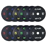 CAP Barbell Economy Olympic Bumper Plate Set with
