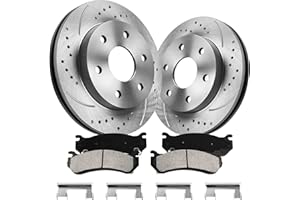 funire Front Brake Pads and Rotors Kit Compatible with 1999-2006 Chevy Silverado 1500, 2000-2006 Chevy Tahoe, 2000-2006 Chevy Suburban 1500, 304.8mm(12in)- 6 lugs configuration| Front Brake Rotors