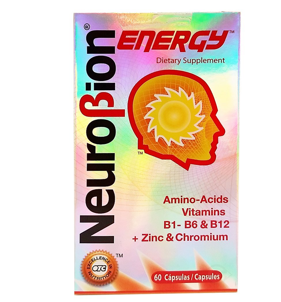 60 Caps Neurobion Energy Amino Acids Vitamin B1 B2 B6 B12