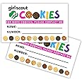 Scout Cookie Reorder Business Card 50 pk 2 x 3.5” for Cookie Selling Season Girl Troop Leaders Hang on Neighbors Door to Door Girl Sales