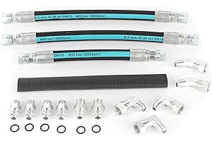 Aramox High Pressure Oil Pump Pipe, HPOP Line Steel High Pressure Oil Pump Crossover Hose Black Green Fit for 7.3L /E350 Club