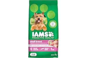 IAMS Proactive Health Small Breed Dog Food Dry with Real Chicken, 7 lb. Bag