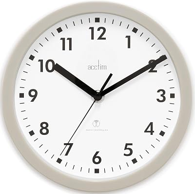 Acctim Nardo 20cm Radio Controlled Wall Clock Grey UK Model