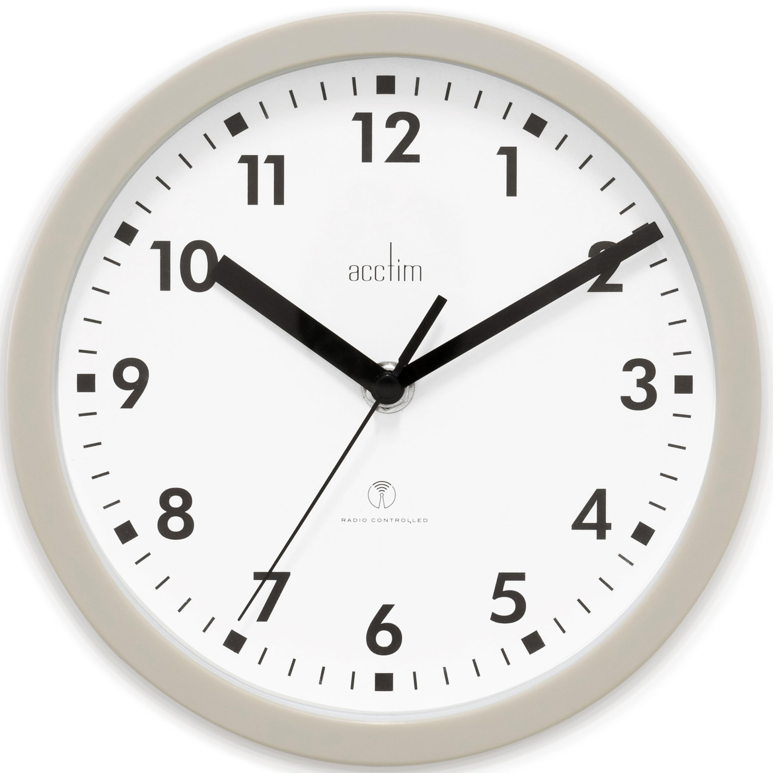 Acctim 74667 Nardo 20cm Radio Controlled Grey Wall Clock — image 1