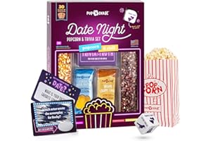 Date Night Scratch Off Cards Movie Popcorn Gift Set, Best Couples Gift Ideas, 30 Date Night Scratch Off Cards, Movie Night Di