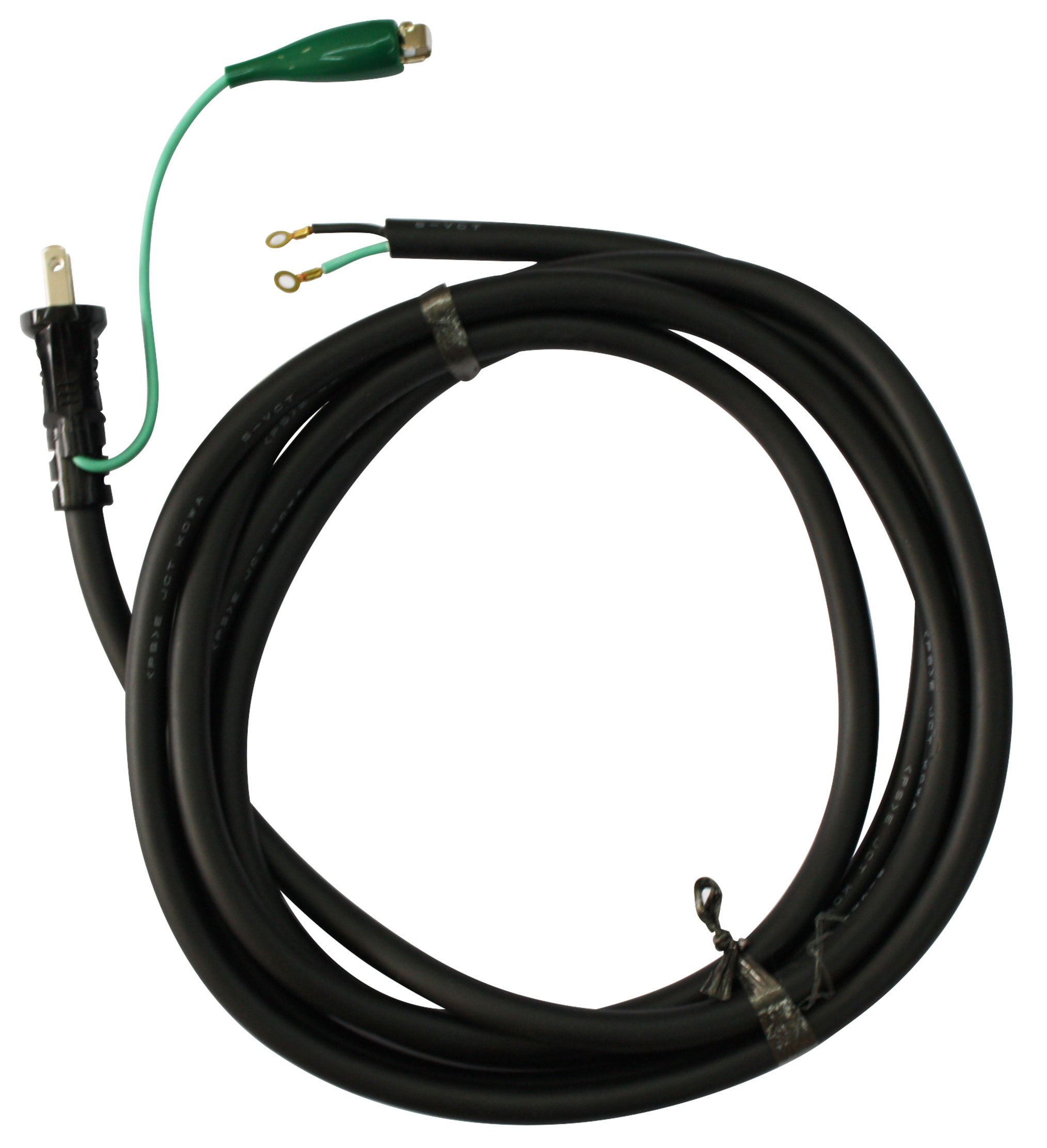 宏和工業 kowa 修理に最適 取替え用コード 15A・3m アースクリップ/丸端子付 クロ EB-310S-3 日本製商品画像