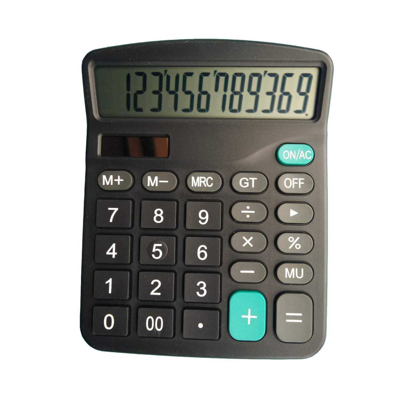 Calculator, Hi-tech Electronic Desktop Calculator with 12 Digit Large Display, LCD Display Office Calculator (Black)
