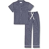 PajamaGram Pajamas for Kids - Kids Short Sleeve Button Down Pajamas with Pants