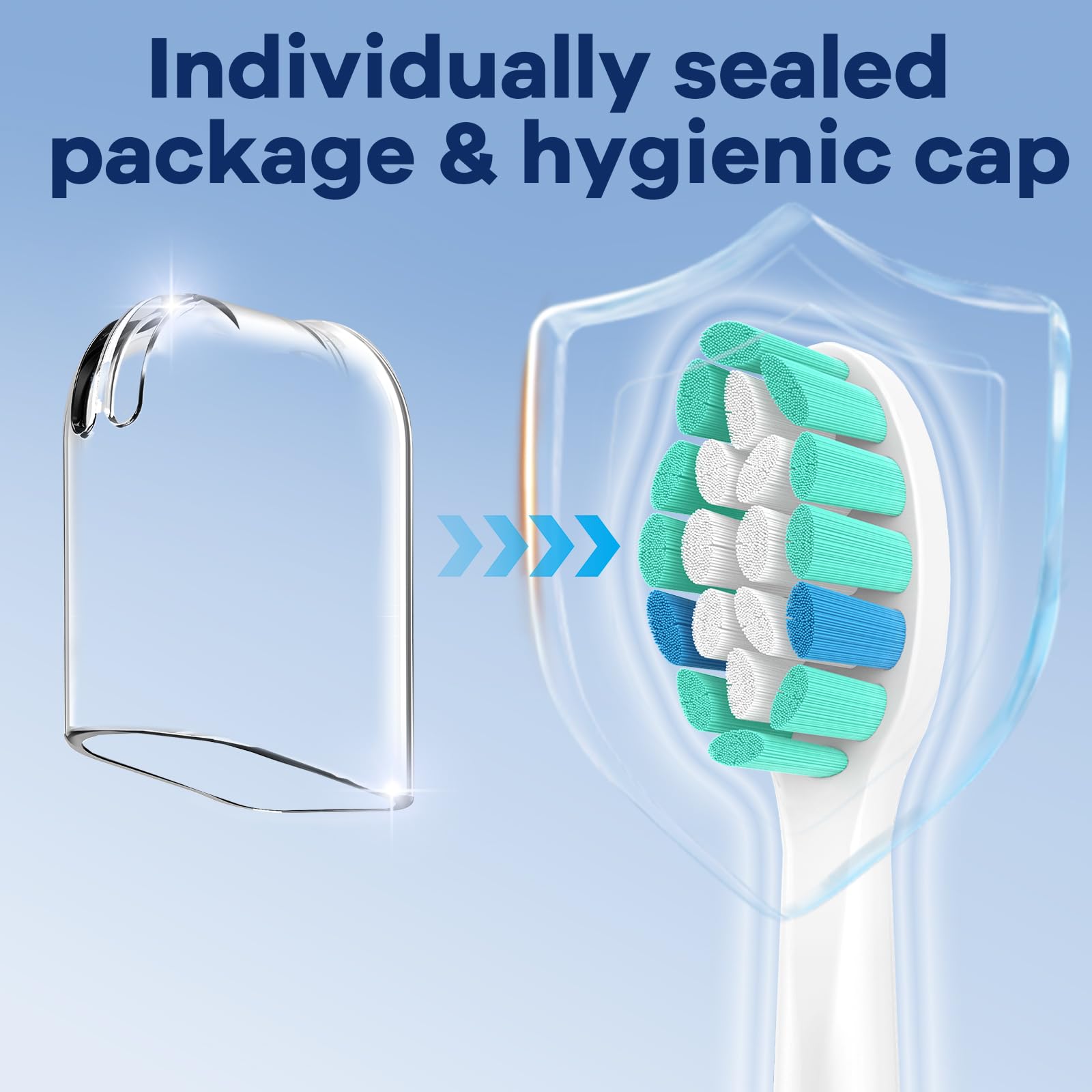 Konlyn Ersatzbürsten passend für Philips Sonicare Ersatzbürsten - Medium Bürstenköpfe für Sonicare Zahnbürste Snap-on Elektrischen Zahnbürsten, 8er Pack 7