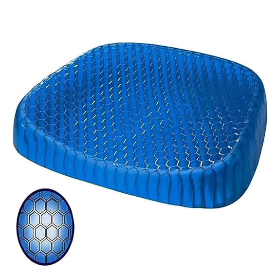 Excellent112 Selbstkühlendes Gel-Sitzkissen für den unteren Rücken, Steißbein, Ischias, Steißbein oder Hüfte, mit schwarzem U