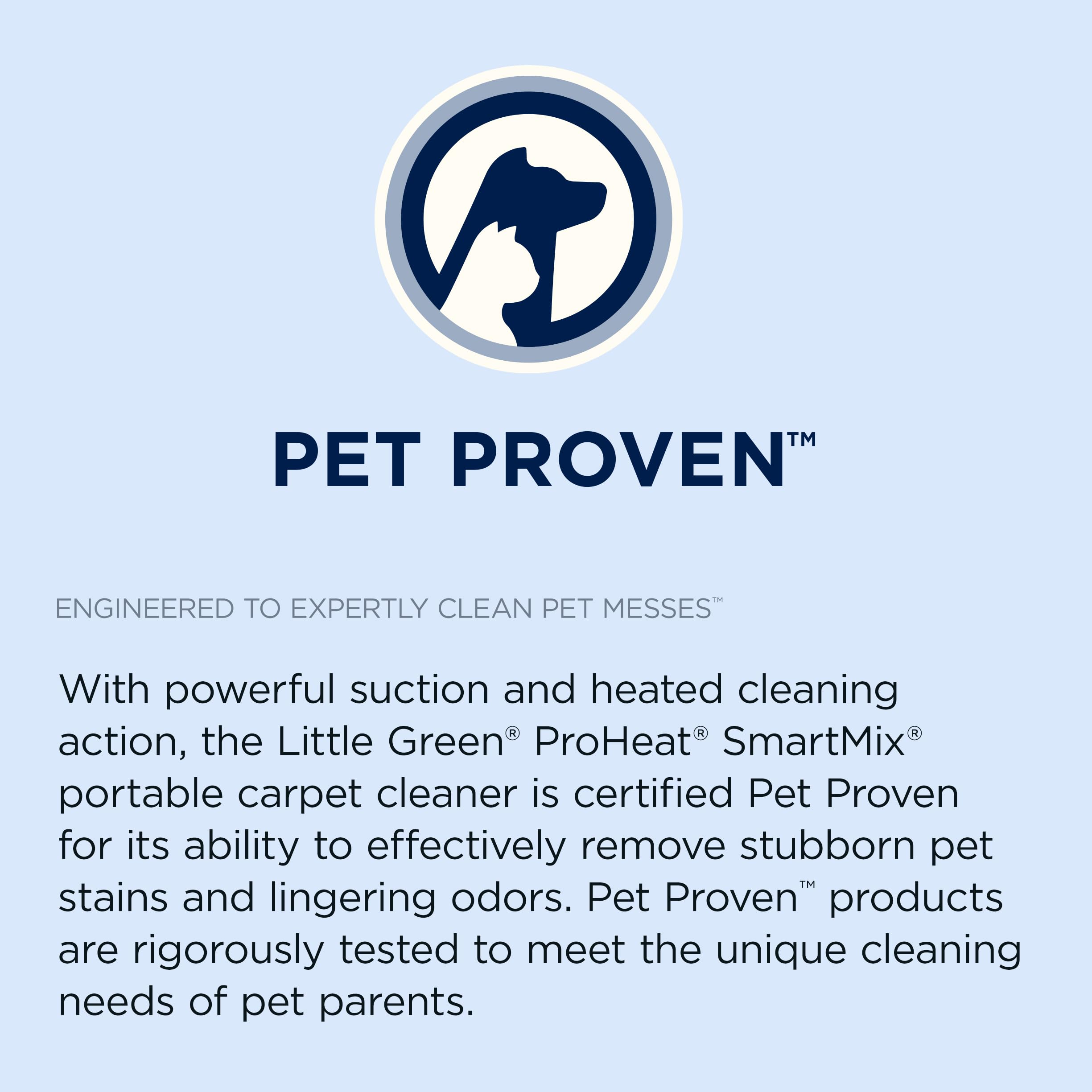 BISSELL Little Green ProHeat SmartMix, Portable Deep Cleaner, Self-Cleaning Tough Stain Tool and Specialized Pet Hair Removal Tool Included, 3935