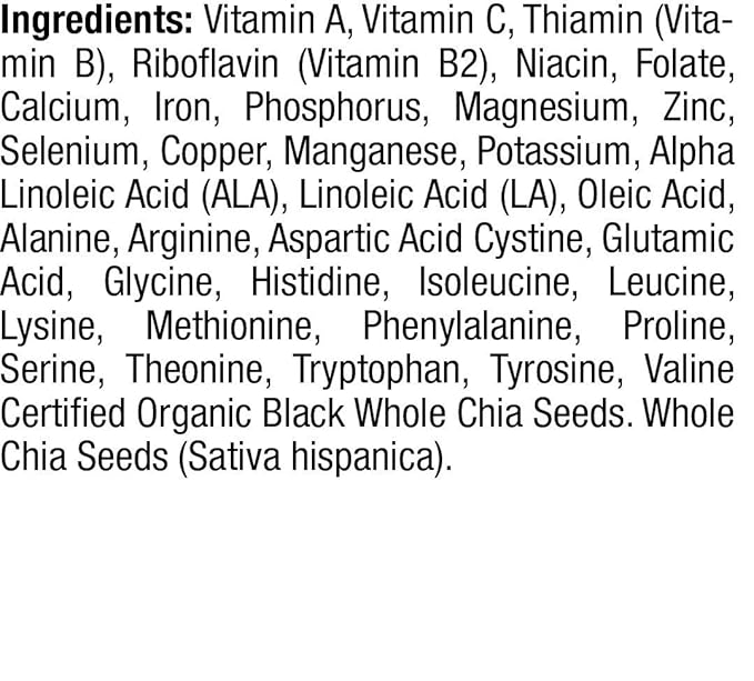 vitapride Finest Orgánica Chia semillas Raw Orgánica Negro ...