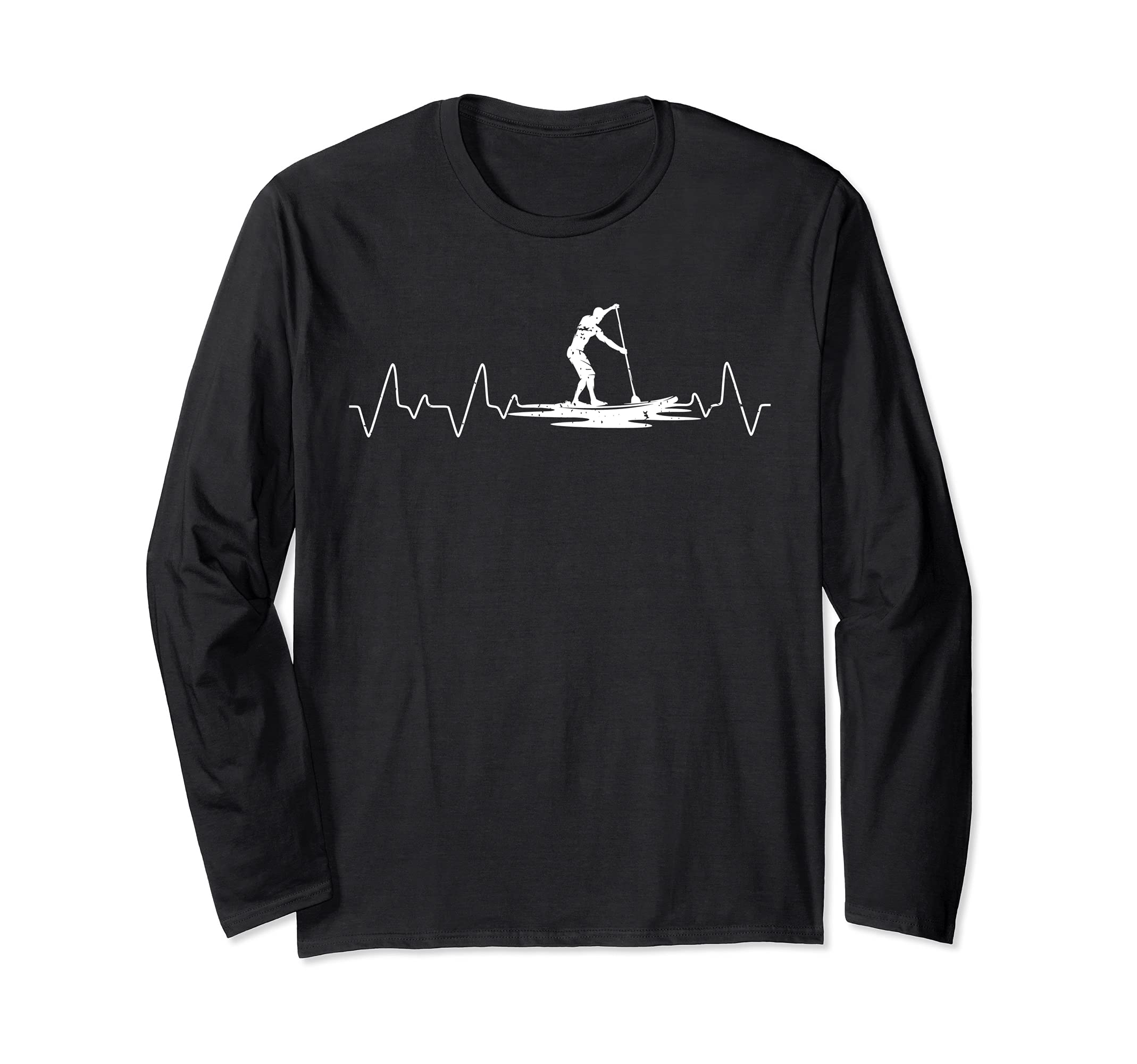 Stand Up Paddling Paddleboarder Outdoor Sports Heartbeat SUP Long Sleeve T-Shirt