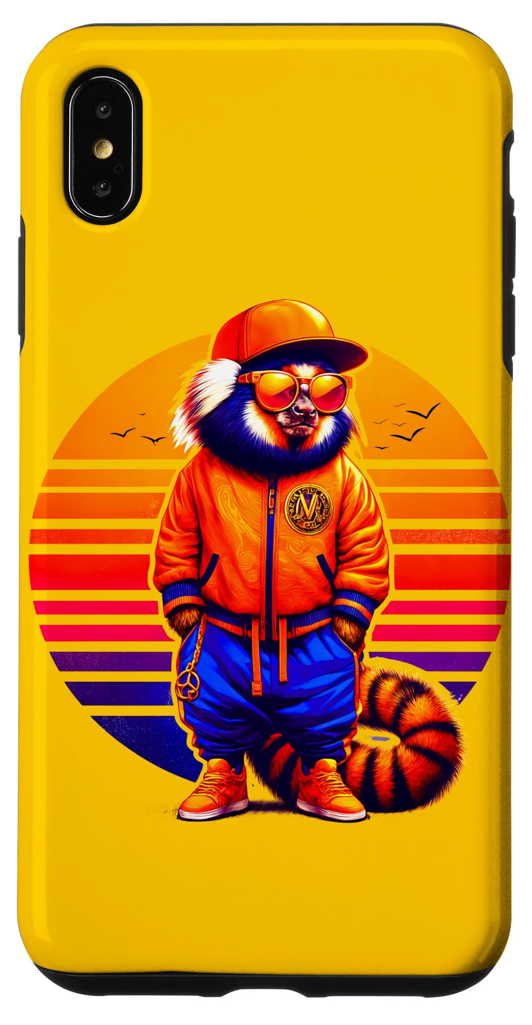 iPhone XS Max Cool Marmoset Modern Urban Style Sunset Retro Art Case