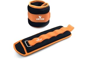 VIRTEE Ankle/Wrist Weights for Women, Men, Kids - Arm Leg Weights Set with Adjustable Strap - Running, Jogging, Gymnastic, Physical Therapy, Fitness - Choice of 1 lb 2 lbs 3 lbs 4 lbs 6 lbs 8 lbs 10 lbs