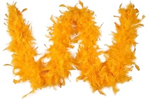 Daieeparty Feather Boas-35g/45g Turkey Chandelle Feather Boa for Dancing Wedding Party Halloween Costume Decoration