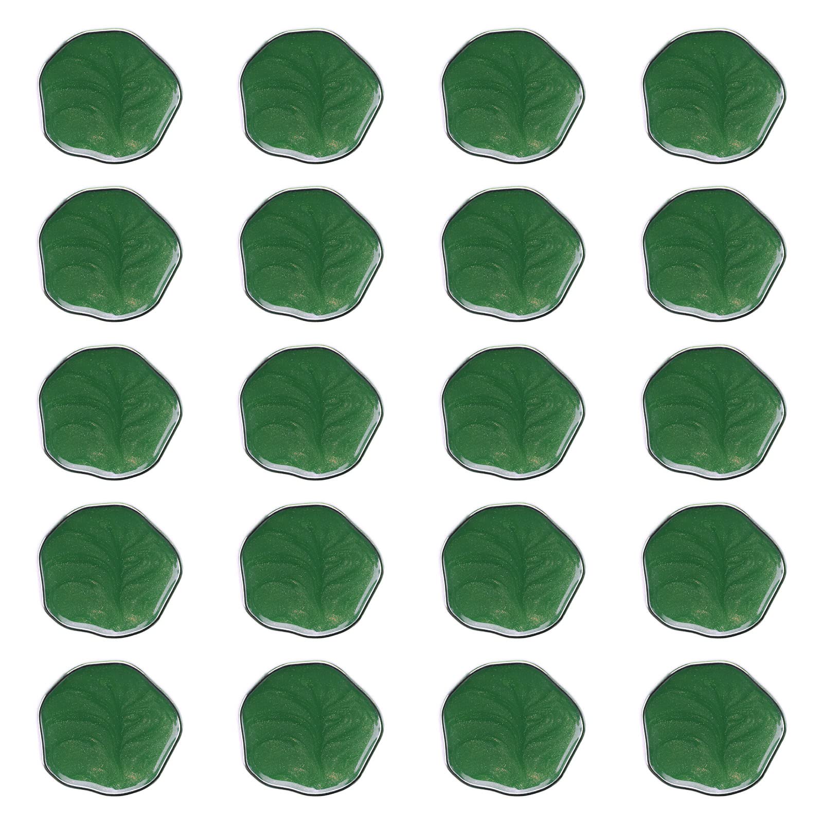 eMagTech 20PCS 21mm Clothes Buttons with Shank Plastic Embellishment Buttons Irregular Shape Decoration Fastener for Sewing Trench Coat Cardigan DIY Art Craft Green