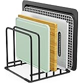5-Tier Dish Rack & Cutting Board Organizer – 5-Tier Metal Rack for Cutting Boards, Bakeware, Trays – Space-Saving Kitchen Storage, Rust-Resistant Dish Organizer for Cabinets, Countertops & Pantry