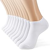 MONFOOT Men's/Women's 10-20 Pairs Thin Cotton Low Cut Ankle Socks, Multipack