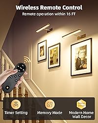 EZVALO Picture Light for Wall, 16'' Rechargeable