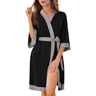 amazon ladies winter dressing gowns Ladies Slenderella Waffle Button Dressing Gown HC4327 Blue Small at Amazon  Women's Clothing store