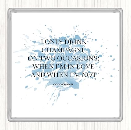 Coco Chanel Champagne Citation Boissons Tapis Dessous De Verre Amazon Fr Fournitures De Bureau