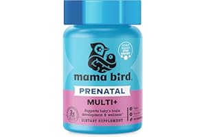 Best Nest Wellness Mama Bird Prenatal Multi Plus - Prenatal Care Supplement Supports Brain & Digestive Health - Vegan Multivitamin with L-Methylfolate, Probiotics & More - 30 Caplets (30 Servings)