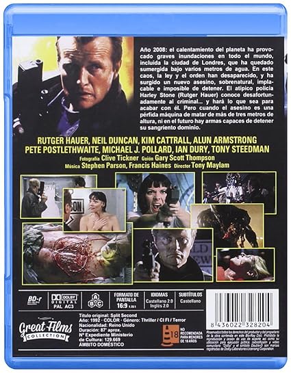 Segundo Sangriento Split Second 1992 Amazon It Rutger Hauer Neil Duncan Kim Cattrall Alun Armstrong Pete Postlethwaite Michael J Pollard Ian Dury Tony Steedman Roberta Eaton Tony Maylam Rutger Hauer Neil Duncan