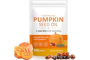 Mariayu Pumpkin Seed Oil Capsules, 1000mg Per Softgels, Cold Pressed & Efficient Absorption, Essential Fatty Acids, Good for Hair, Urinary