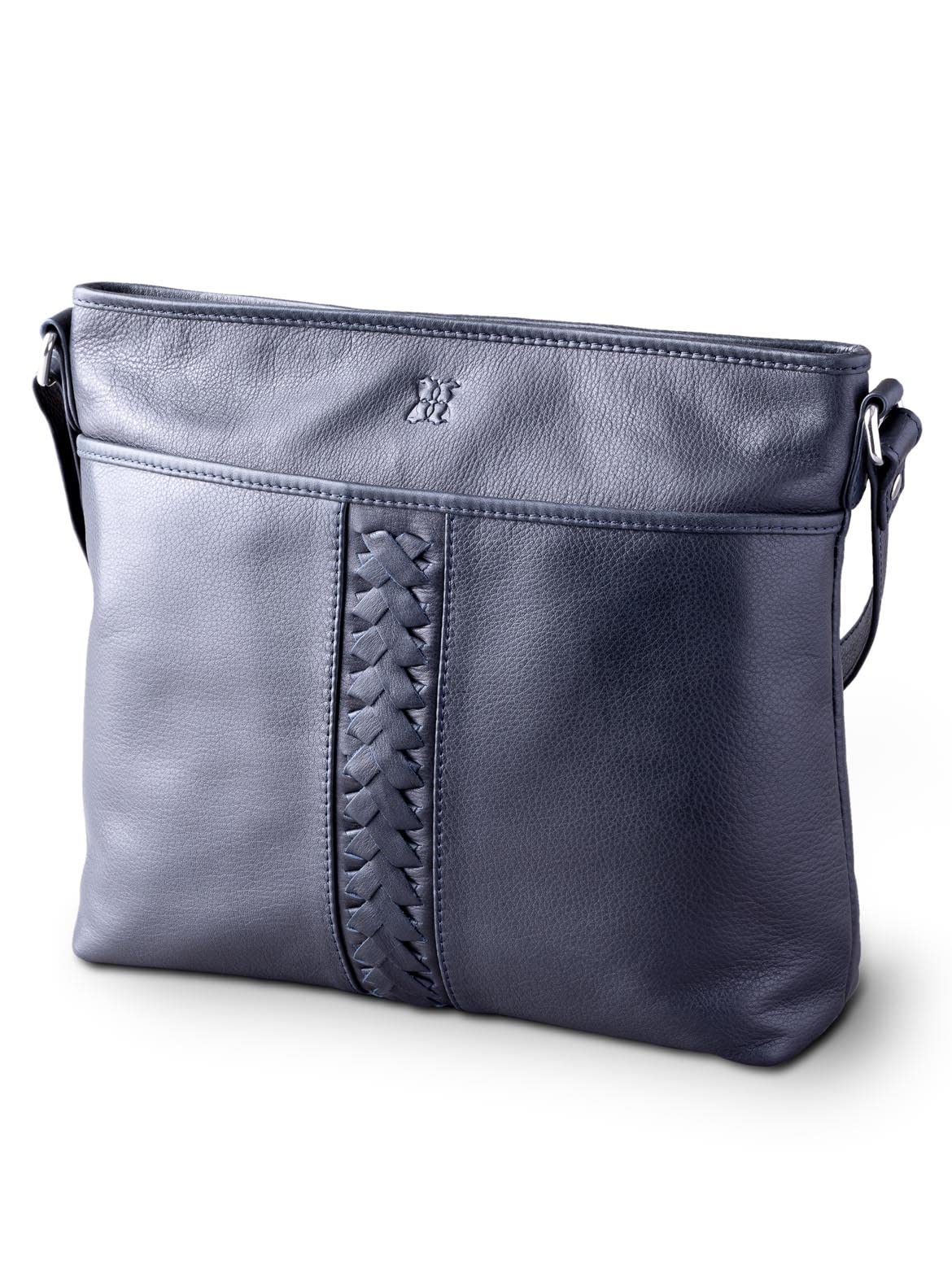 Lakeland Leather Farlam Crossbody Handbag for women in Navy Blue