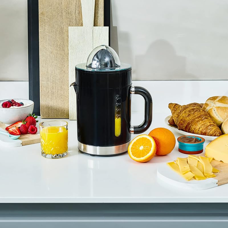Tristar cp-3012 citrus juicer duo, recipiente de sumo integrado com 1,4 l de capacidade, com tampa protetora e 2 cones de diferentes tamanhos, filtro de polpa e jarro removível, 40 w