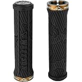WFS World Map MTB Single Lock-on Grips for Mountain Bikes, Road &amp; City Bike, 33mm OD for Soft Comfortable Ergonomic Anti-Slip, 22.2mm ID Locking Handlebar Grips for Trail, Enduro, Downhill, 1 Pair