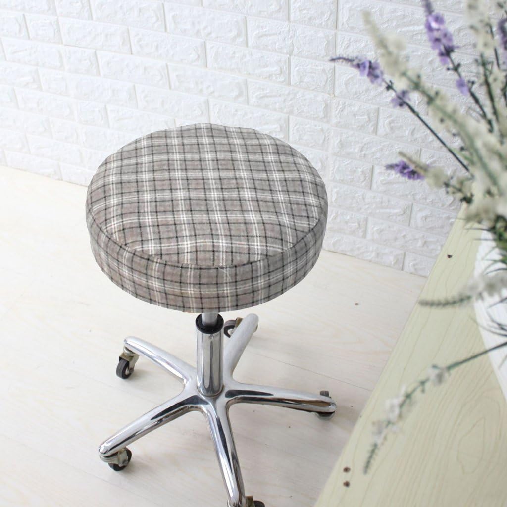 For 33cm 35cm Stool Anti Slip Breathable Round Bar Stool Chair Seat Cover Cushion Barstool Slipcover 1 33cm 12 8 13 Inch Coffee Stripe Stool Covers Home Kitchen Casacontada Cl