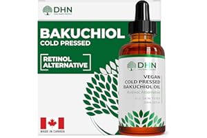 Vegan Cold Pressed Bakuchiol Moisturizing Facial Oil + Rose Hip, Abyssinica, Argan & Sea Buckthorn Plant Oils, Vitamin E & C.