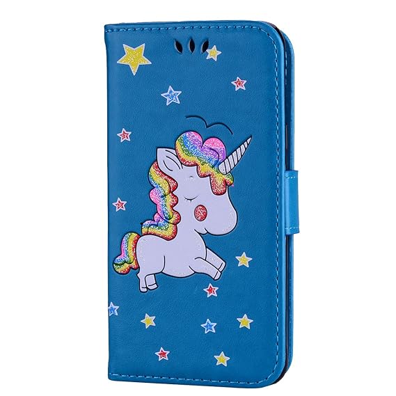 CXTcase Samsung Galaxy A3 2016 Hülle, Samsung A3 2016 Hülle Einhorn PU Leder Flip Wallet Case Cover Schutzhülle für Samsung G