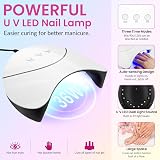 VANREESA Gel Nail Polish Set 24 Colours UV Lamp 36W Base Top Coat Tools view 4