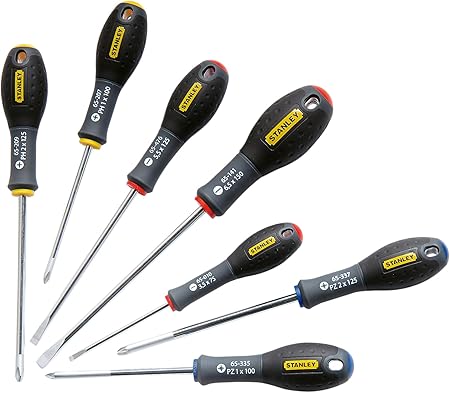 Stanley 065438 Gamme Fatmax Jeu De Tournevis Parallele Evase Cruciforme Pozidriv 7 Pieces Fabriques En France Liaison Quasi Incassables Poignee Soft Grip Force De Serrage Maximum Amazon Fr Bricolage