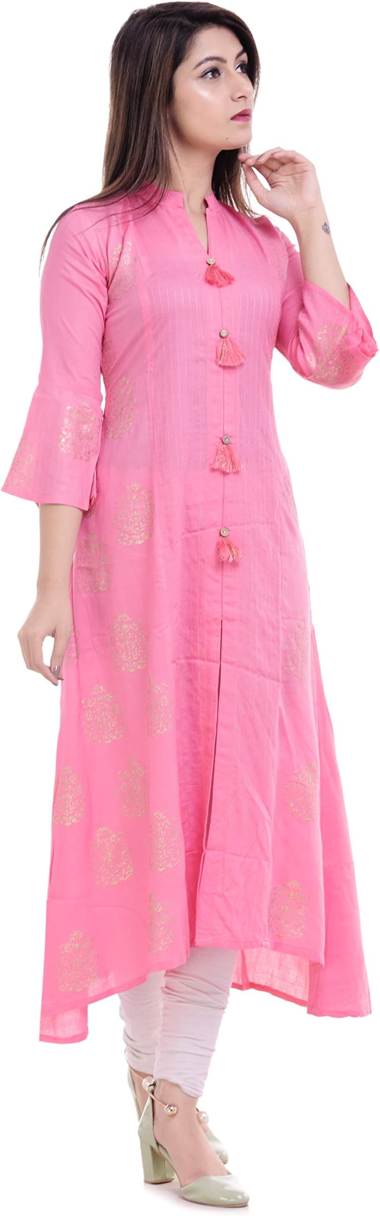 Vastranikhar Women's Rayon A-Line Kurta