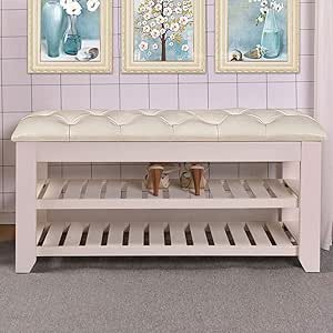 Zapatero Leqi Banco de zapatos de madera maciza Gabinete de zapatos