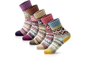 FYC Socks for Women - Stocking Stuffers Gifts for Women - Warm Thick Soft Wool Cozy Crew Socks Christmas Gifts for Woman