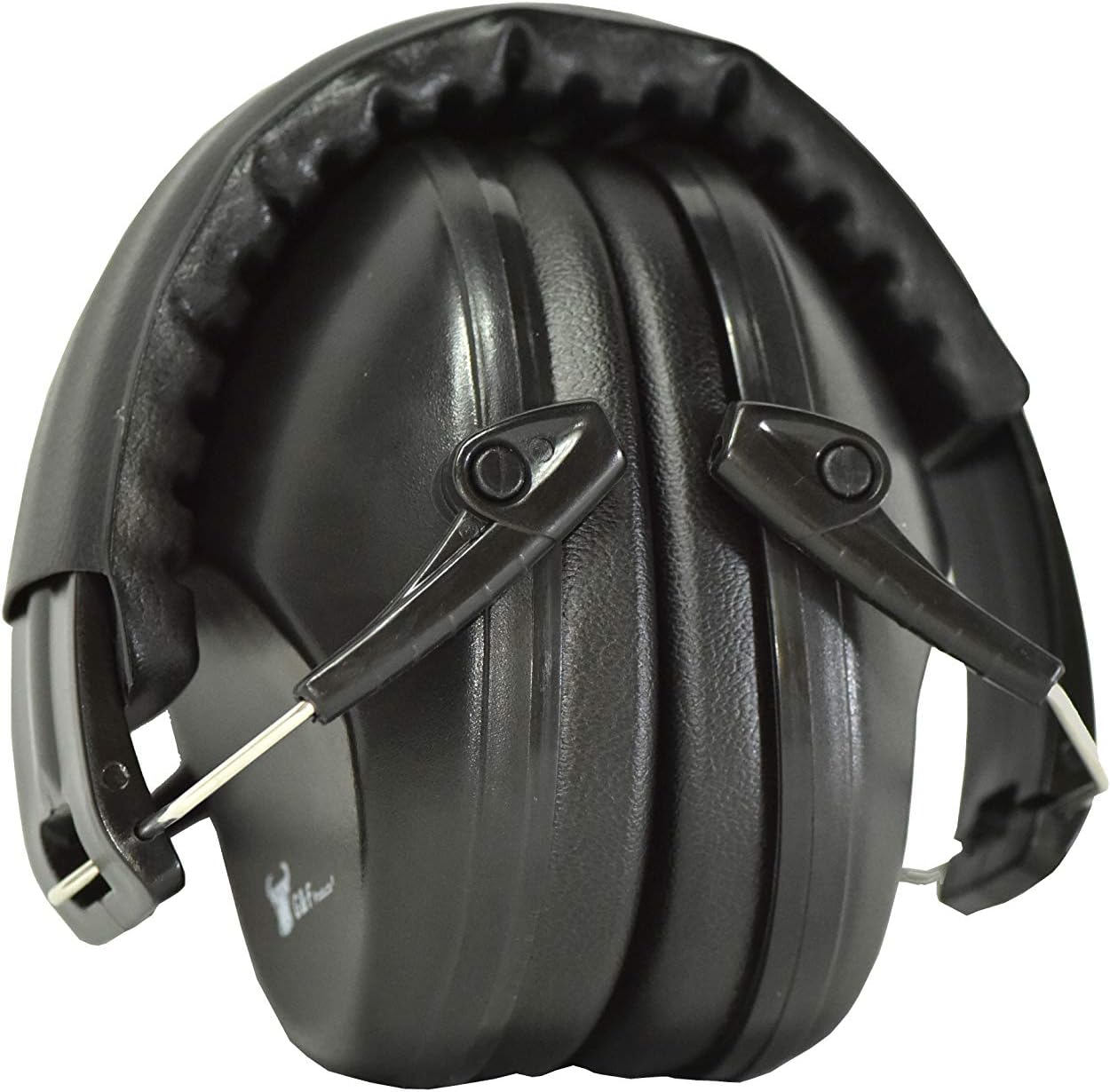 Earmuffs hearing protection with low profile passive folding design 26dB NRR and reduces up to 125dB, black - - 